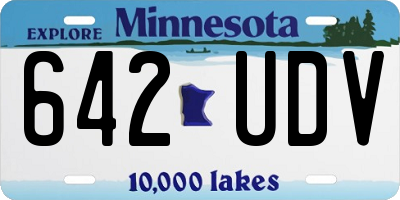MN license plate 642UDV