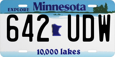 MN license plate 642UDW