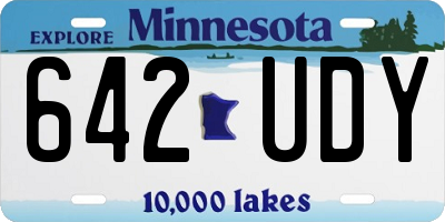 MN license plate 642UDY