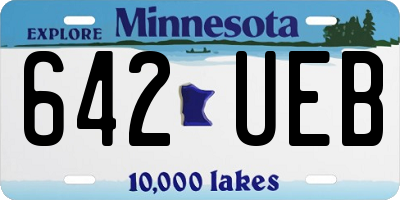 MN license plate 642UEB