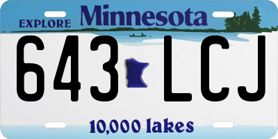 MN license plate 643LCJ