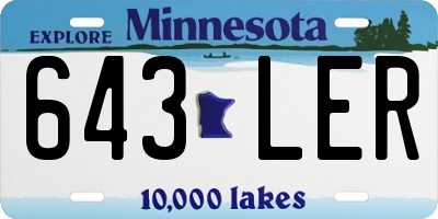 MN license plate 643LER