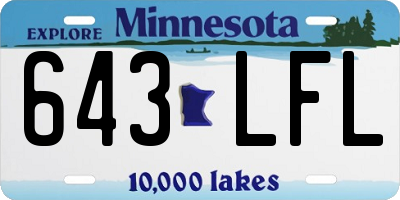 MN license plate 643LFL