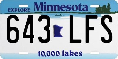 MN license plate 643LFS