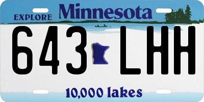 MN license plate 643LHH