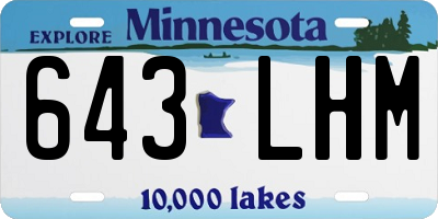 MN license plate 643LHM