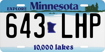 MN license plate 643LHP