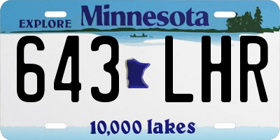 MN license plate 643LHR