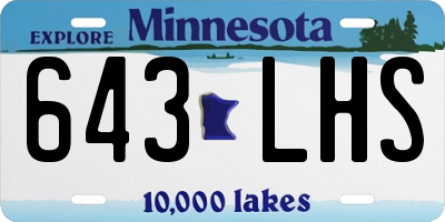 MN license plate 643LHS