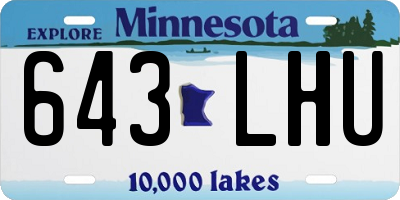 MN license plate 643LHU