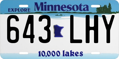 MN license plate 643LHY