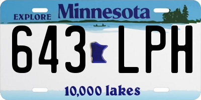 MN license plate 643LPH