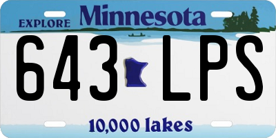 MN license plate 643LPS