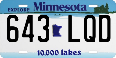 MN license plate 643LQD