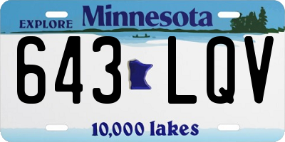 MN license plate 643LQV