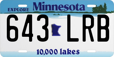 MN license plate 643LRB