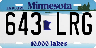 MN license plate 643LRG