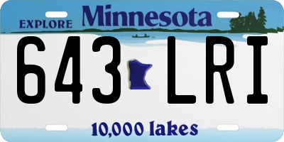MN license plate 643LRI