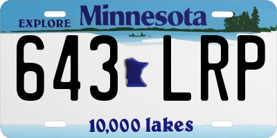MN license plate 643LRP