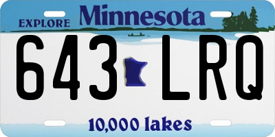 MN license plate 643LRQ