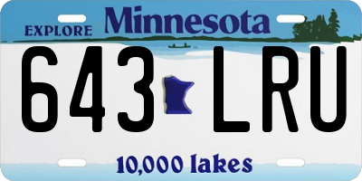 MN license plate 643LRU