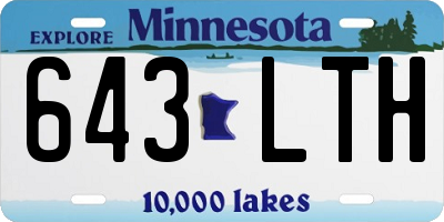 MN license plate 643LTH