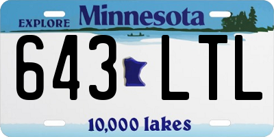 MN license plate 643LTL