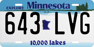 MN license plate 643LVG