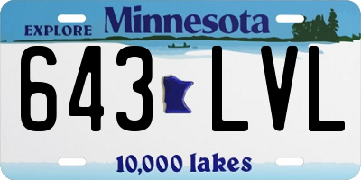 MN license plate 643LVL