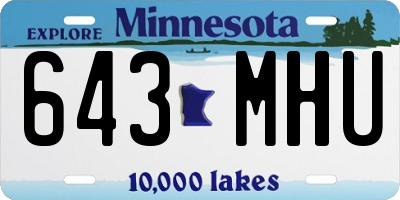 MN license plate 643MHU