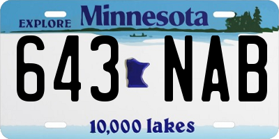 MN license plate 643NAB