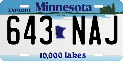 MN license plate 643NAJ