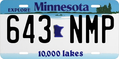MN license plate 643NMP