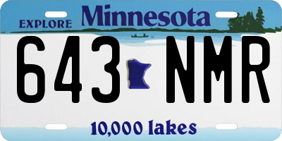 MN license plate 643NMR