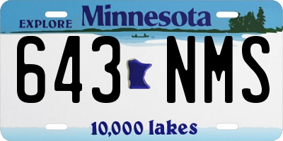 MN license plate 643NMS