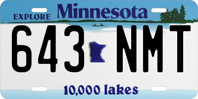 MN license plate 643NMT