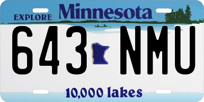 MN license plate 643NMU