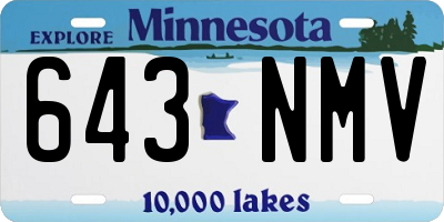 MN license plate 643NMV