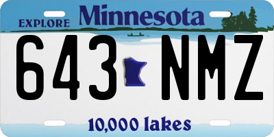 MN license plate 643NMZ