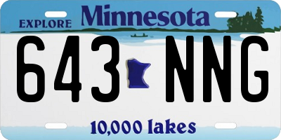 MN license plate 643NNG