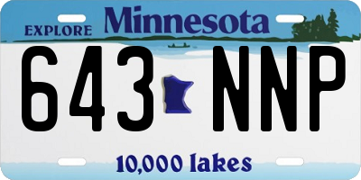 MN license plate 643NNP
