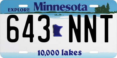 MN license plate 643NNT