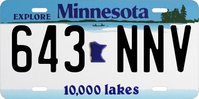 MN license plate 643NNV