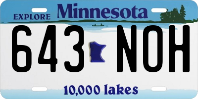MN license plate 643NOH