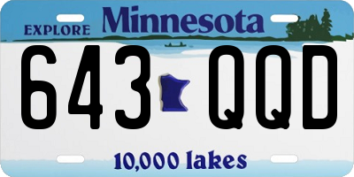 MN license plate 643QQD
