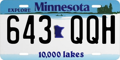MN license plate 643QQH