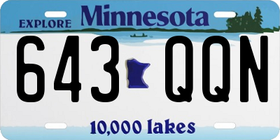 MN license plate 643QQN