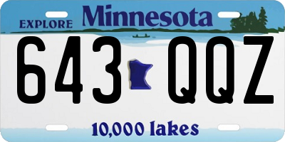 MN license plate 643QQZ