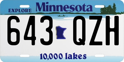 MN license plate 643QZH
