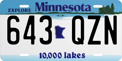 MN license plate 643QZN